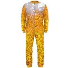 Liquid Bubble Drink Beer With Foam Texture Onepiece Jumpsuit (men) by Cemarart