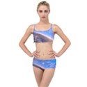 Earth Blue Galaxy Sky Space Layered Top Bikini Set View1