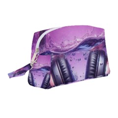 Headphones Sound Audio Music Radio Wristlet Pouch Bag (medium) by Hannah976