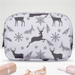 Gray-christmas-element-background-f4f0c9d44b5bbf0cb59e1f7f8d159344 Make Up Pouch (small) by saad11