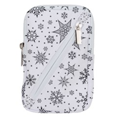 Snowflake-icon-vector-christmas-seamless-background-531ed32d02319f9f1bce1dc6587194eb Belt Pouch Bag (large) by saad11