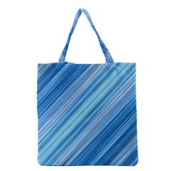 Ambience In Blue Grocery Tote Bag by bruzer