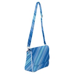 Ambience In Blue Shoulder Bag With Back Zipper by bruzer