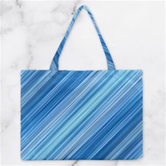 Ambience In Blue Zipper Medium Tote Bag by bruzer