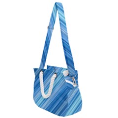 Ambience In Blue Rope Handles Shoulder Strap Bag by bruzer