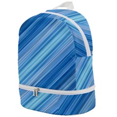 Ambience In Blue Zip Bottom Backpack by bruzer