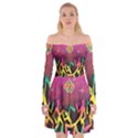 Dancing Colorful Disco Off Shoulder Skater Dress View1