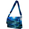 Bright Full Moon Painting Landscapes Scenery Nature Full Print Messenger Bag (L) View1