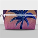 Abstract 3d Art Holiday Island Palm Tree Pink Purple Summer Sunset Water Handbag Organizer View1