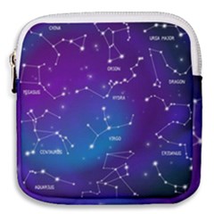 Realistic Night Sky Poster With Constellations Mini Square Pouch by Grandong