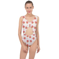 Strawberries Pattern Design Center Cut Out Swimsuit by Grandong