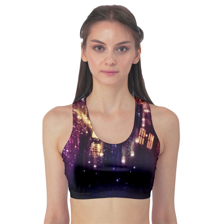 Tardis Regeneration Art Doctor Who Paint Purple Sci Fi Space Star Time Machine Fitness Sports Bra