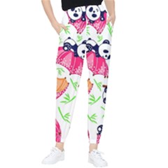 Panda Umbrella Pattern Women s Tapered Pants by Cemarart