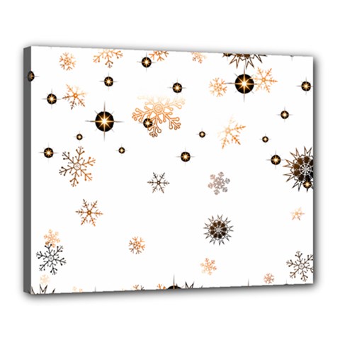 Golden-snowflake Canvas 20  X 16  (stretched) by saad11