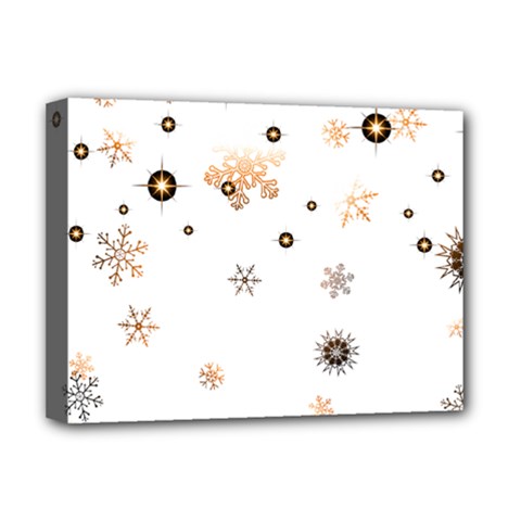 Golden-snowflake Deluxe Canvas 16  X 12  (stretched)  by saad11