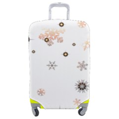 Golden-snowflake Luggage Cover (medium) by saad11