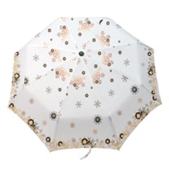 Golden-snowflake Folding Umbrellas by saad11