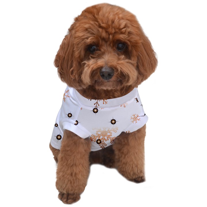 Golden-snowflake Dog T-Shirt