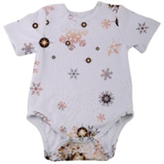 Golden-snowflake Baby Short Sleeve Bodysuit by saad11