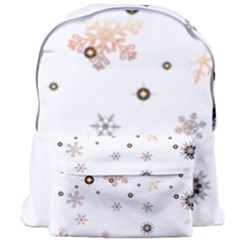 Golden-snowflake Giant Full Print Backpack by saad11