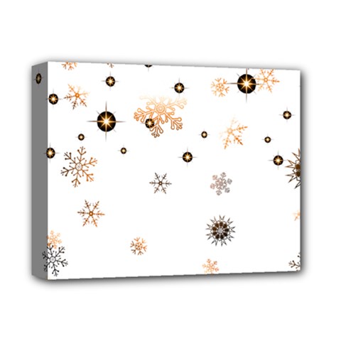 Golden-snowflake Deluxe Canvas 14  X 11  (stretched) by saad11