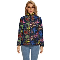 Dead Head Deadhead Grateful Dead Women s Puffer Bubble Jacket Coat by Cemarart