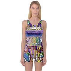 Grateful Dead One Piece Boyleg Swimsuit by Cemarart