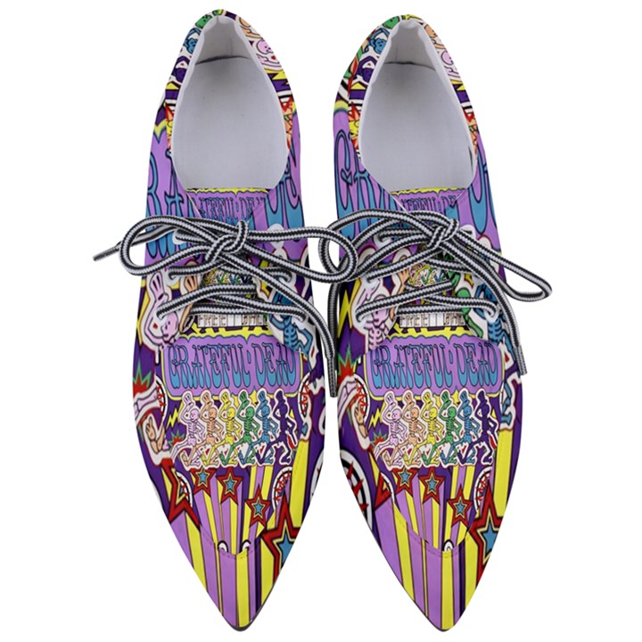 Grateful Dead Pointed Oxford Shoes