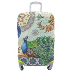 Royal Peacock Feather Art Fantasy Luggage Cover (medium) by Cemarart