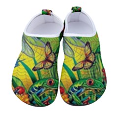 The Chameleon Colorful Mushroom Jungle Flower Insect Summer Dragonfly Men s Sock-style Water Shoes by Cemarart