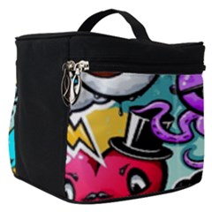 Cartoon Graffiti, Art, Black, Colorful Make Up Travel Bag (small) by nateshop