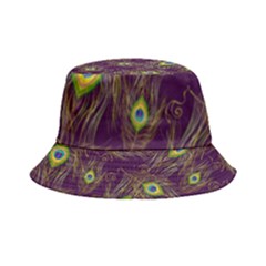 Feathers, Peacock, Patterns, Colorful Inside Out Bucket Hat by nateshop