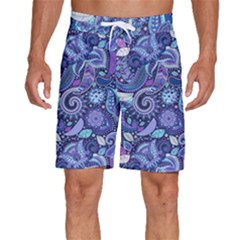 Patterns, Doodles, Pattern, Colorful, Textu Men s Beach Shorts by nateshop