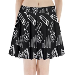 Knowledge Drawing Education Science Pleated Mini Skirt by Proyonanggan