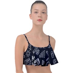 Knowledge Drawing Education Science Frill Bikini Top by Proyonanggan