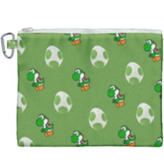 Yoshi Print, Super, Huevo, Game, Green, Egg, Mario Canvas Cosmetic Bag (xxxl) by nateshop