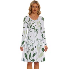 Sheets-7 Long Sleeve Dress With Pocket by nateshop