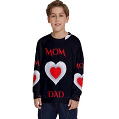 Mom And Dad, Father, Feeling, I Love You, Love Kids  Crewneck Sweatshirt by nateshop