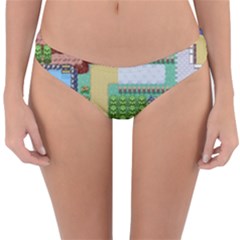 Pixel Map Game Reversible Hipster Bikini Bottoms by Cemarart