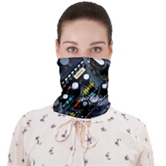 Motherboard Board Circuit Electronic Technology Face Covering Bandana (adult) by Cemarart