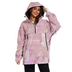 Pink Aesthetic, Clouds, Cute, Glitter, Hello Kitty, Pastel, Soft Women s Ski And Snowboard Jacket by nateshop