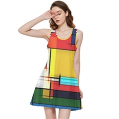 Multicolored Retro Abstraction%2 Inside Out Racerback Dress by nateshop