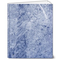 Blue Grunge Texture, Wall Texture, Blue Retro Background 8  X 10  Softcover Notebook by nateshop