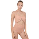 Peach Fuzz 2024 Scallop Top Cut Out Swimsuit View1