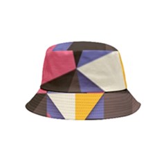 Retro Colorful Background, Geometric Abstraction Inside Out Bucket Hat (kids) by nateshop