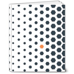 Honeycomb Hexagon Pattern Abstract 8  X 10  Softcover Notebook by Grandong