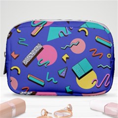 Geometric Shapes Material Design, Lollipop, Lines Make Up Pouch (small) by nateshop