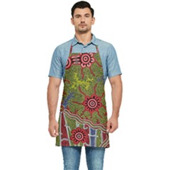 Authentic Aboriginal Art - Connections Kitchen Apron by hogartharts