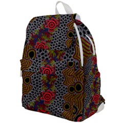 Authentic Aboriginal Art - Gathering Top Flap Backpack by hogartharts