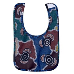 Authentic Aboriginal Art - Riverside Dreaming Baby Bib by hogartharts